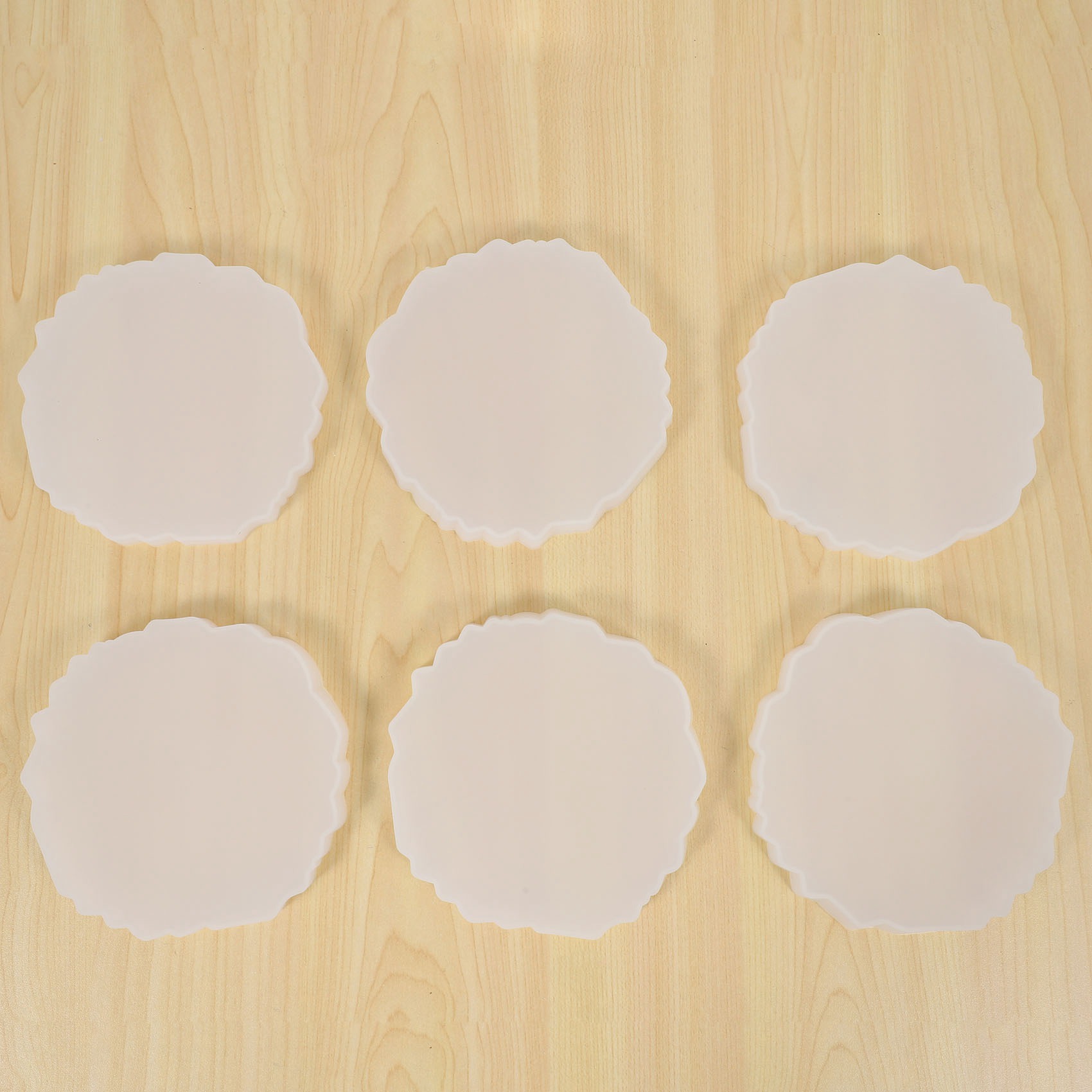 Geode Mold Silicone - A58Z 6 Pezzi Stampo per Sottobicchieri