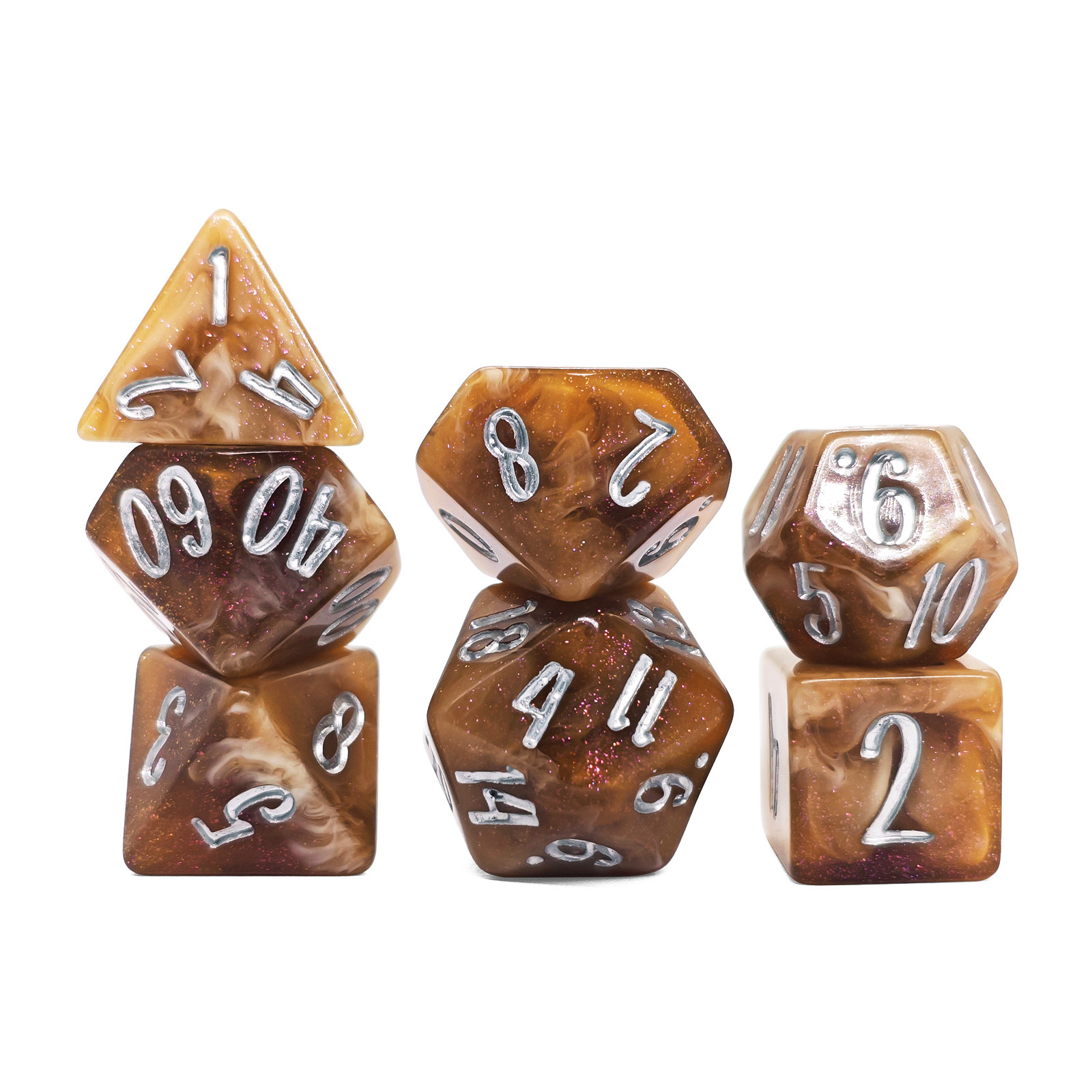 Set di 7 Dadi Poliedrici DND i - Resin Glitter Pack recensione e prezzo